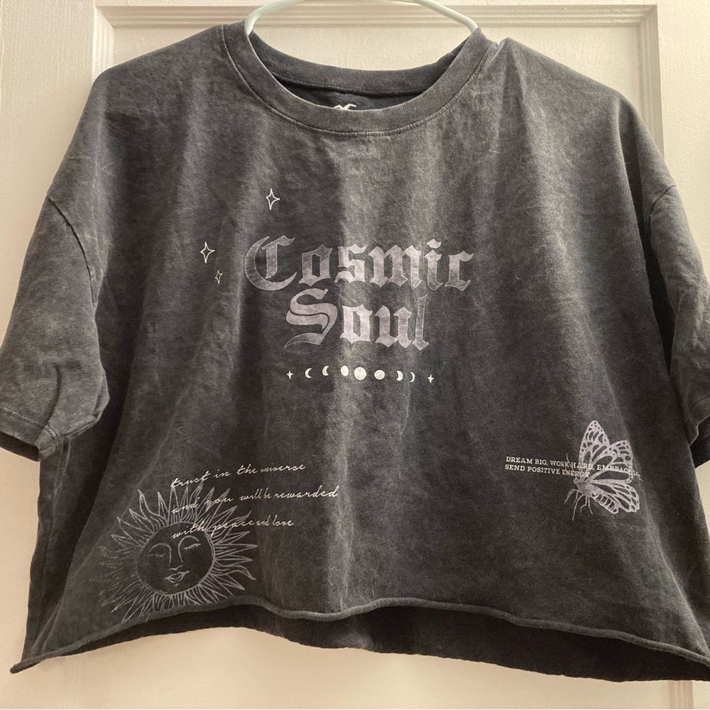 Hollister Gray Crop Top Size L